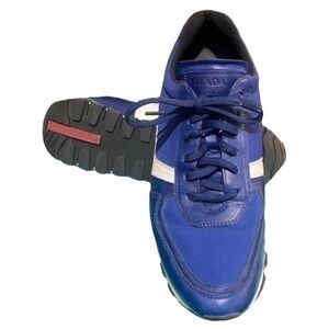 Match Race Low Top Sneakers in Blue Leather S39.5